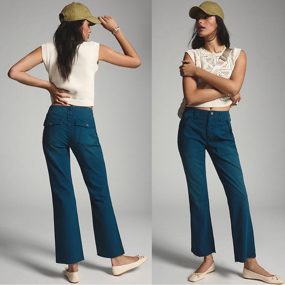 Pilcro Teal Wide-Leg Pants